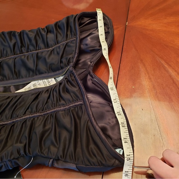 NWT BEBE Beaded Black Fringe Flapper Dress - Picture 9 of 13